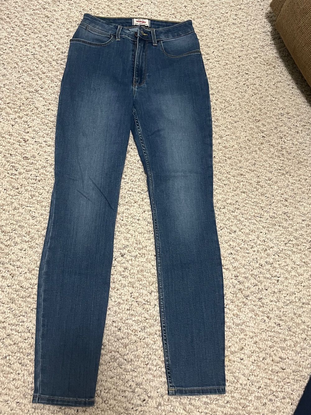 Wrangler Women's High Rise Skinny Jeans in Dark Blue Wash